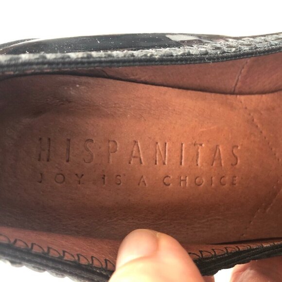 HISPANITAS black patent leather pump shoes, 3.5" sturdy high heels EU 39 US 8.5 - Picture 14 of 16